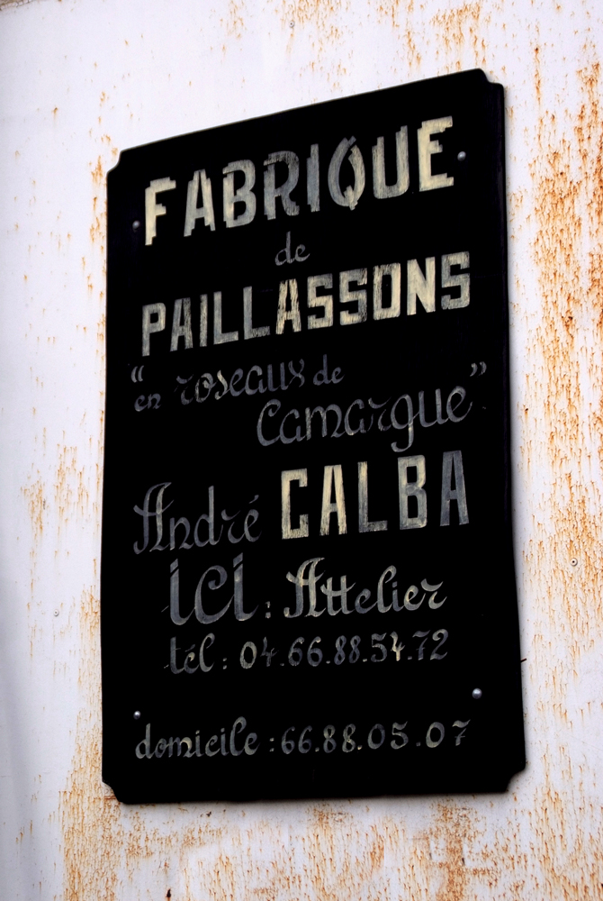 Plaque ancienne fabrique de paillassons